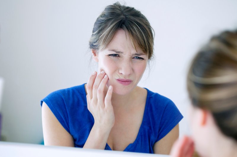 A woman suffering from bruxism